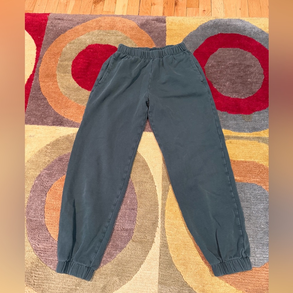 Brandy Melville Rosa Sweatpants Joggers Fleece Jogger Pants Dark Green One Size